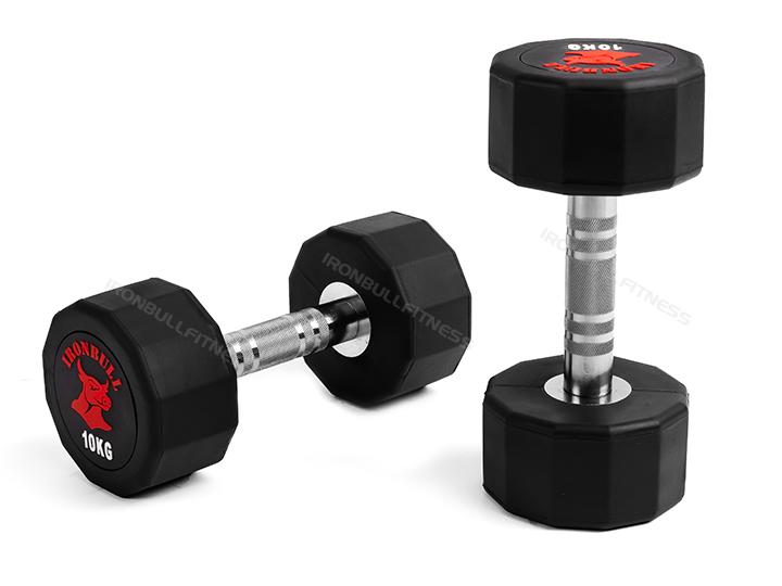 100560  PIO 12 Side Rubber Dumbbell